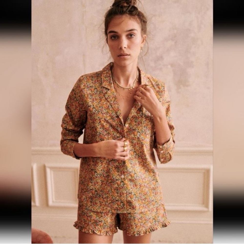 Sezane Manon Pajamas Flower Fields - Size 10